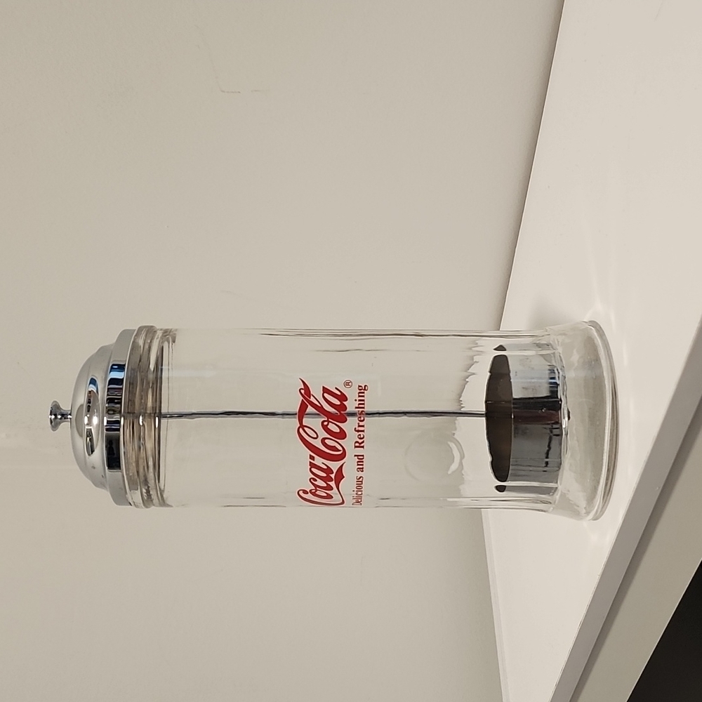 Coca-Cola glass straw holder